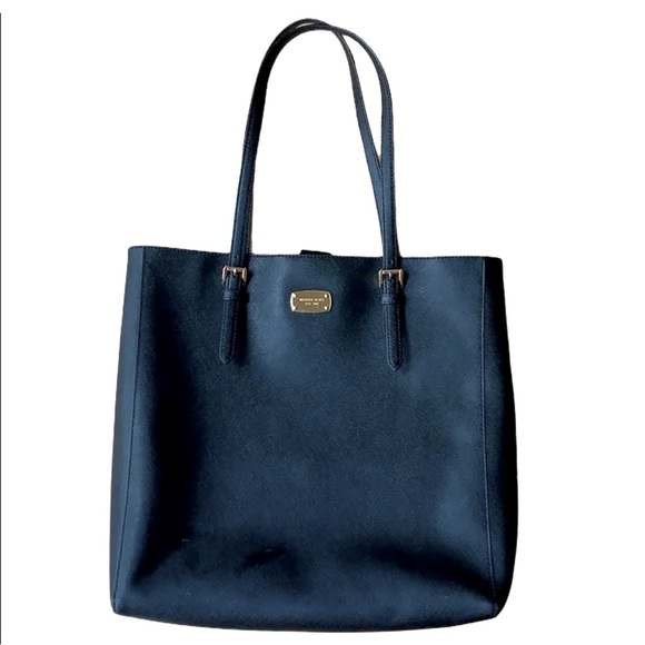 MICHAEL KORS BLACK TOTE BAG - Picture 1 of 8